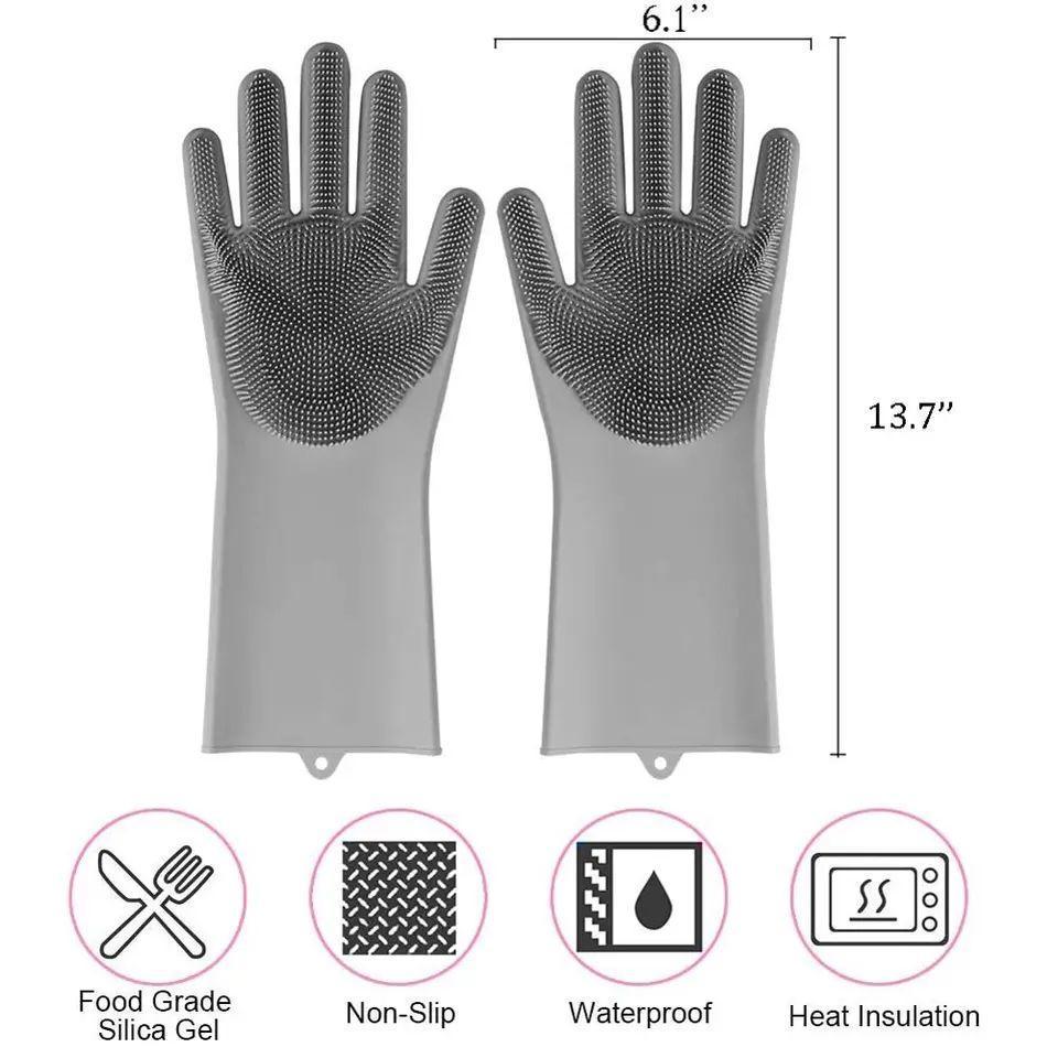 Dish washing gloves pair | No need of sponge more.